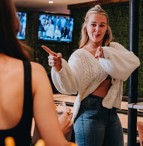 Bachelorette group hanging out at House Rules